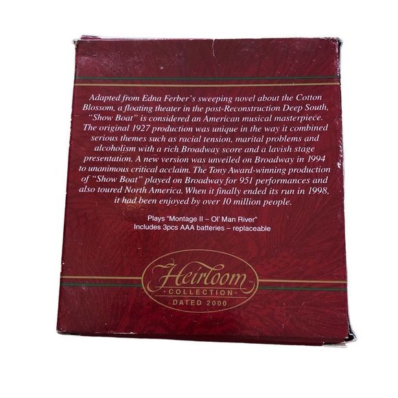 Carlton Cards Heirloom Collection Show Boat The Musical 2000, RARE,‎ NWT - Picture 6 of 8